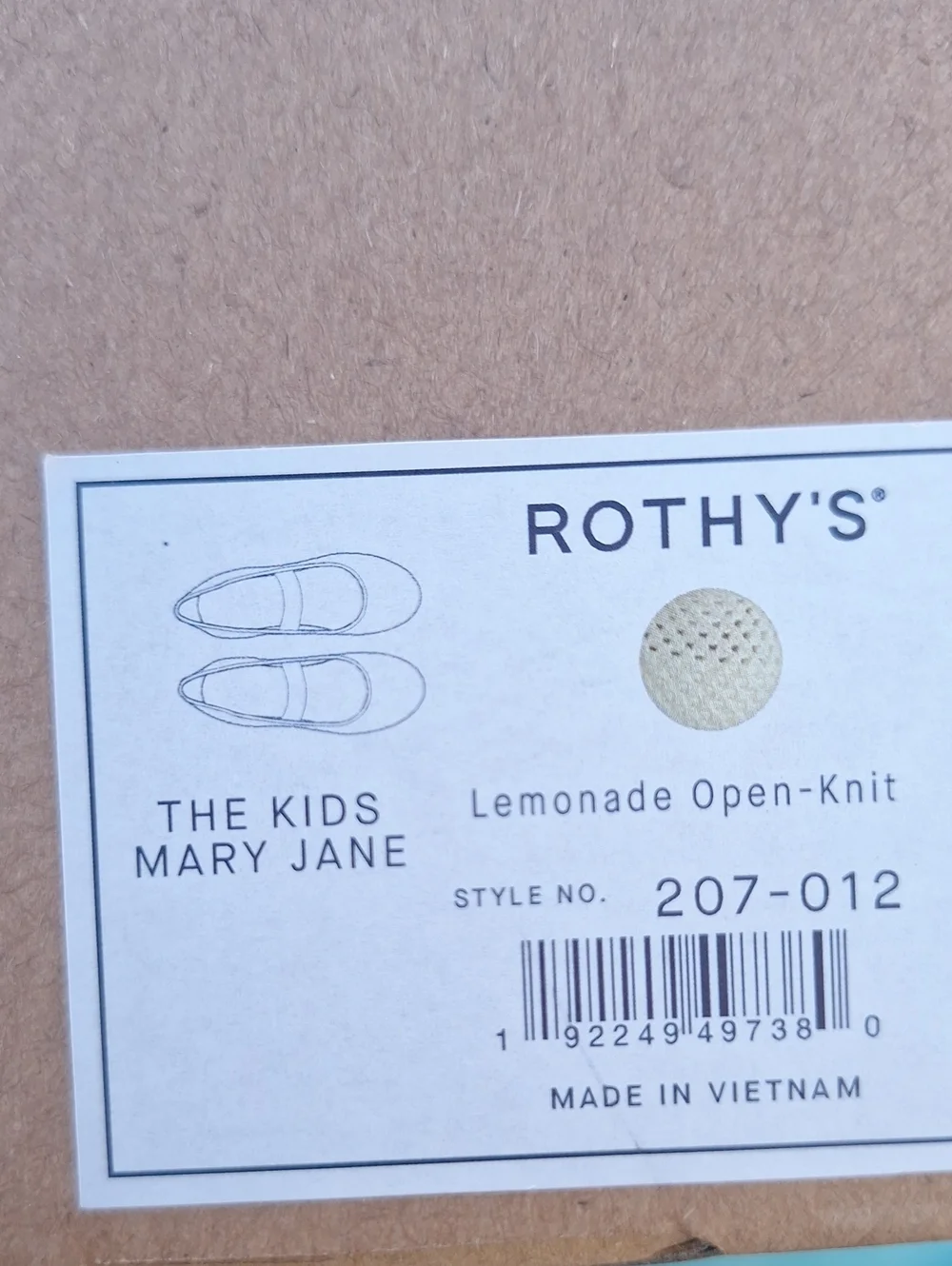 Rothy's The Kids Mary Jane Lemonade  Open -knit